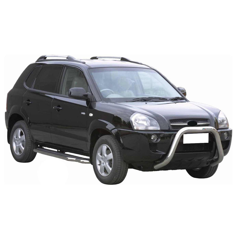 Protezione anteriore per Hyundai Tucson 2004-2009 ø76mm acciaio argento