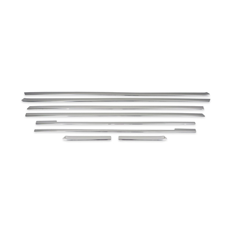Listelli decorativi per finestrini per Mercedes Classe W447 L3 2014-2025 inferiori cromati 8x 