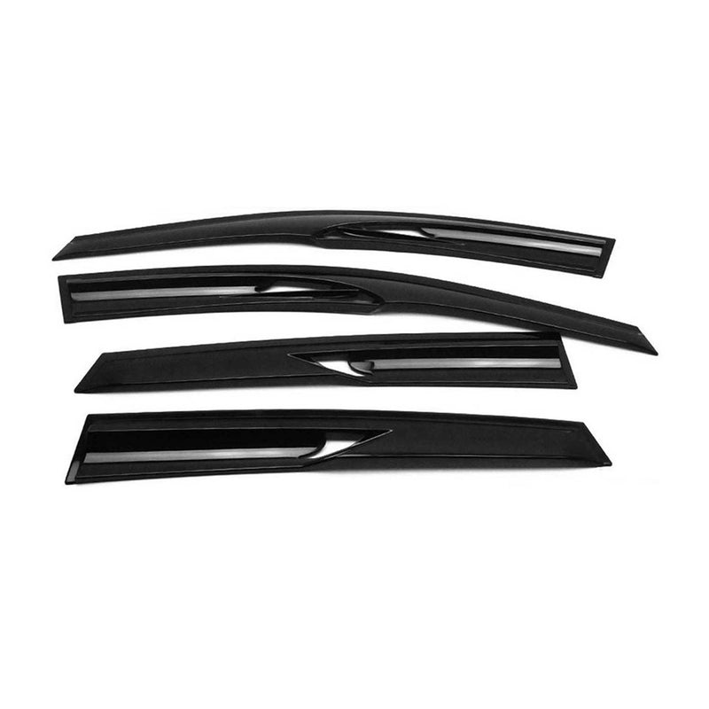 4 deflettori antivento e antipioggia per Mercedes Classe E 1996-2002 Limo Dark