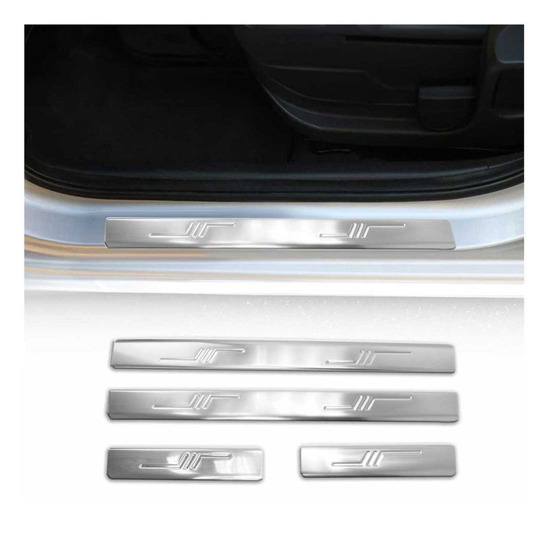 Soglie porte per Peugeot 4008 2012-2017 in acciaio inox argento 4 pezzi