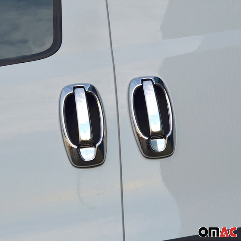 Copri maniglia porta, copri maniglia porta per Fiat Qubo 2008-2021 4 porte in acciaio inox argento 8 pezzi 