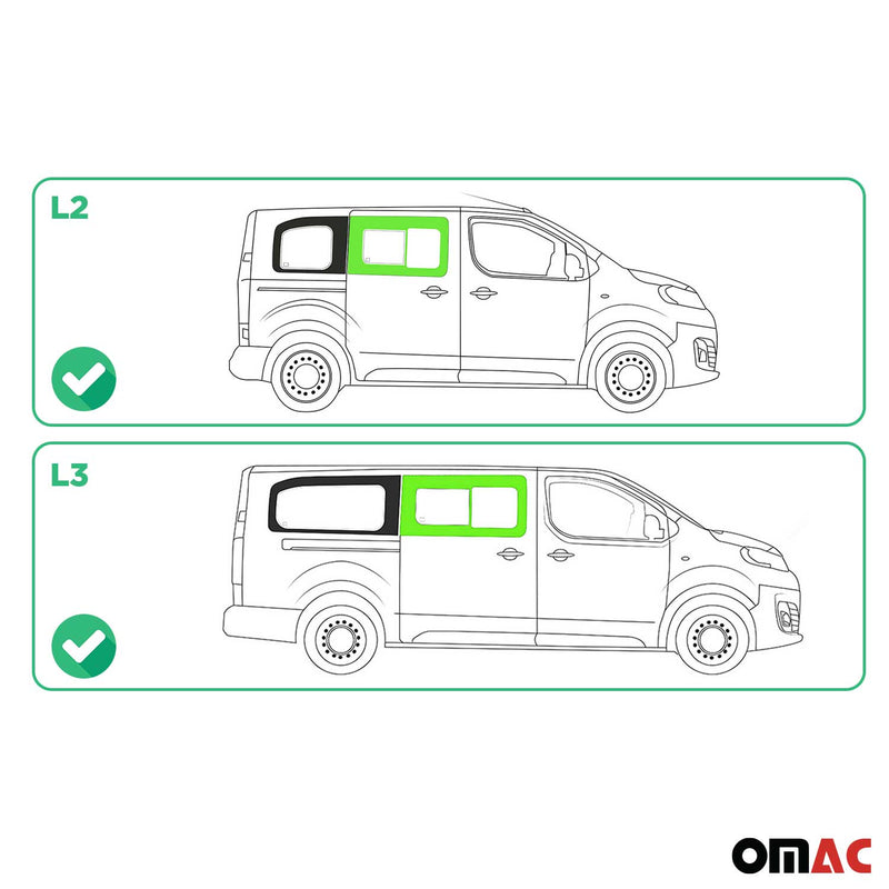 Schiebefenster Seitenfenster für Peugeot Expert Traveller 2017-2024 Rechts L2 L3