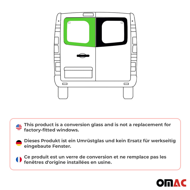 Lunotto posteriore per Opel Vivaro 2001-2014 doppia porta posteriore sinistro L1 L2