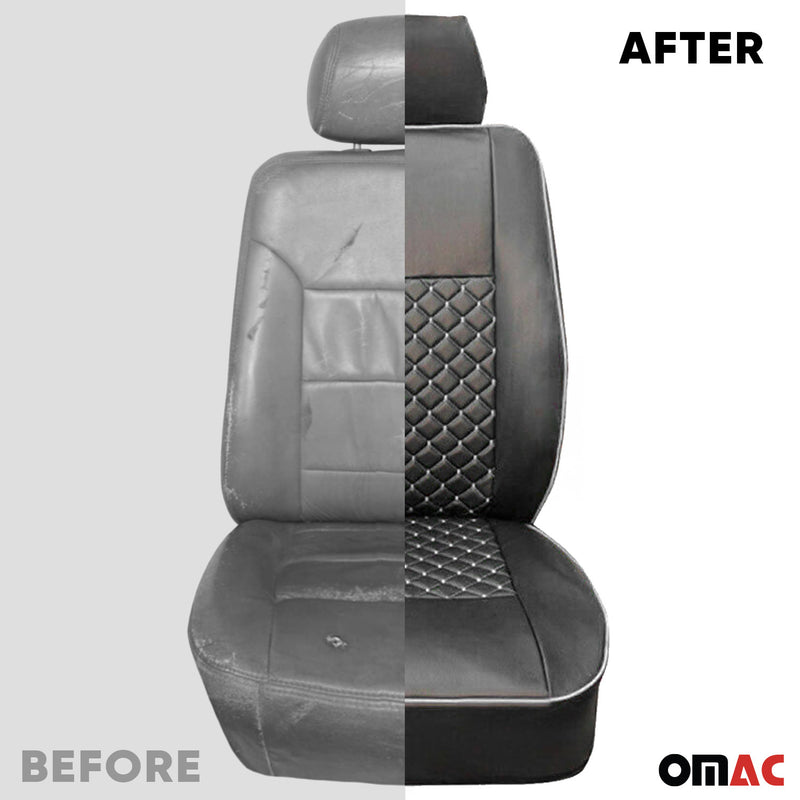 Coprisedili per Mercedes Vito W447 2014-2025 Pelle Nero Bianco 2+1