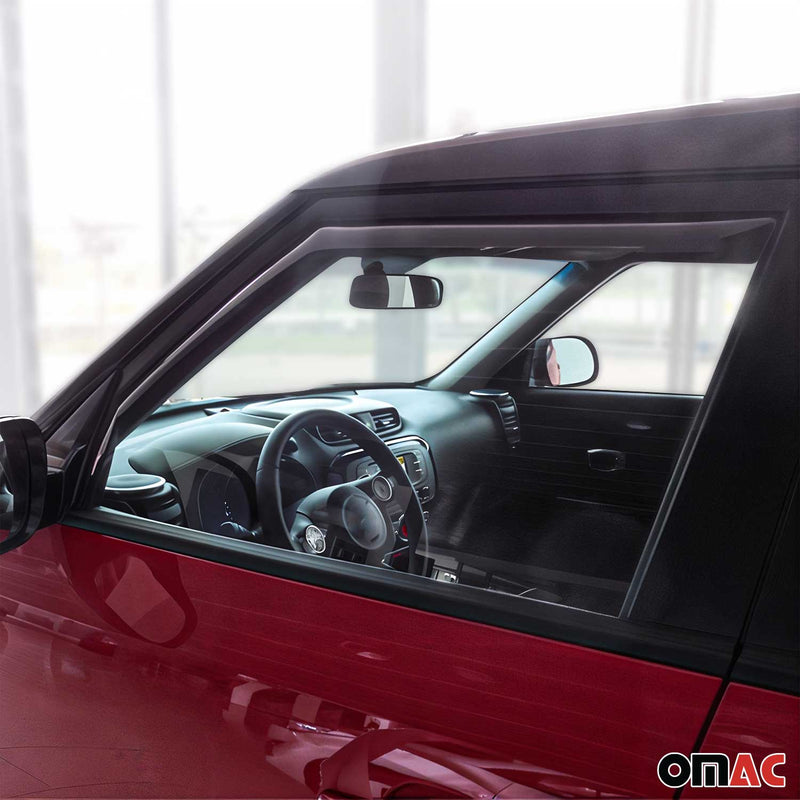 Deflettore antivento e antipioggia per Kia Soul 2014-2019 in acrilico scuro, 2 pezzi