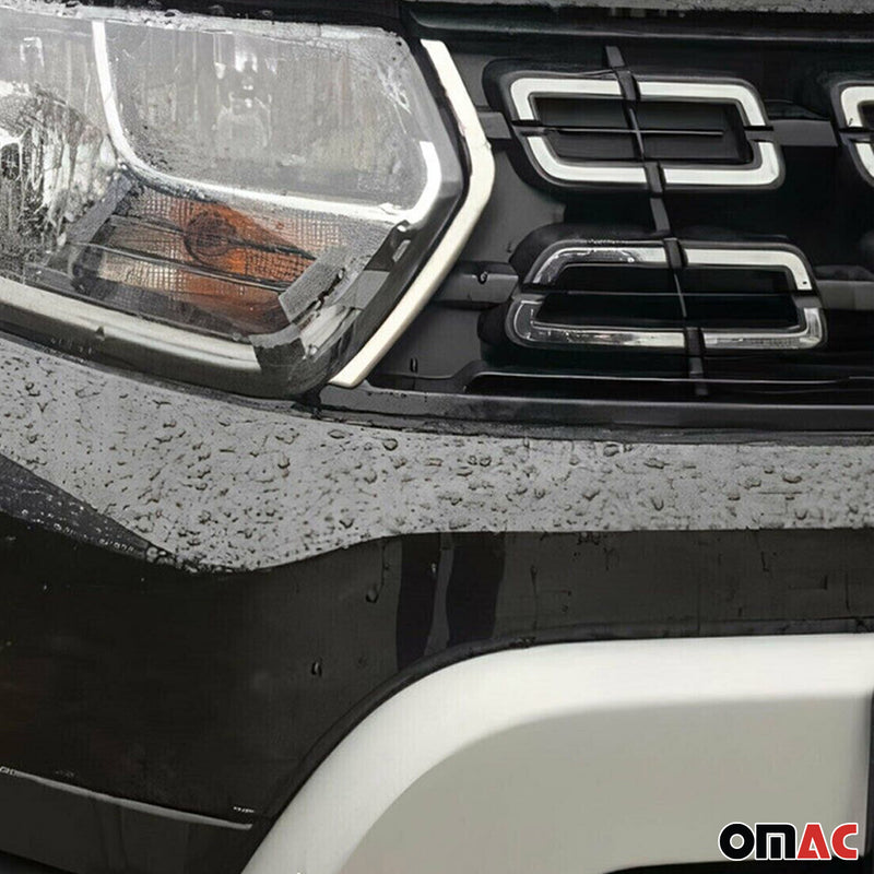 Strisce griglia per Dacia Duster 2018-2021 in acciaio inox argento 2x