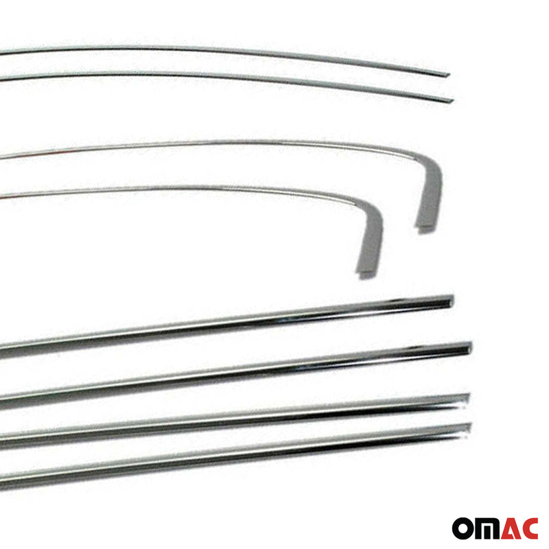 Strisce decorative per finestrini per Fiat Tipo 2015-2025 Limo Hatchback Cromate 8 pezzi 