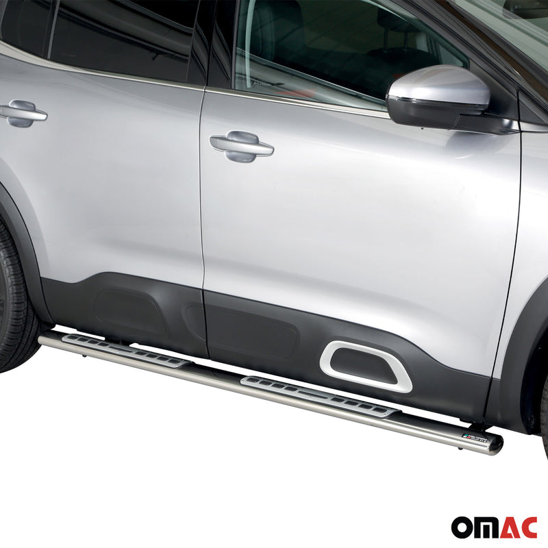 Minigonne laterali in acciaio inox per Citroen C5 Aircross 2018-2022 Grigio