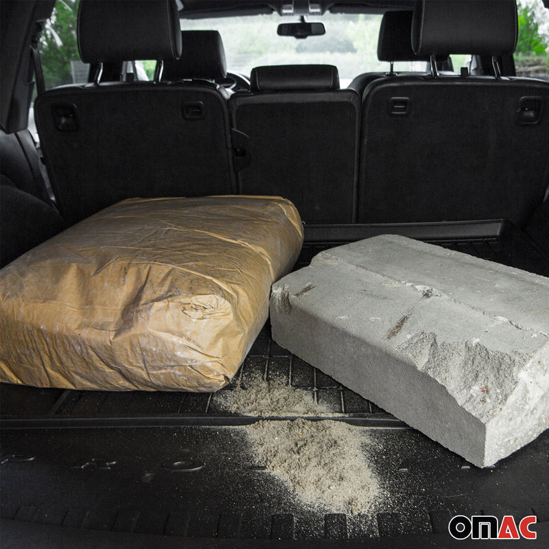Vasca portabagagli in gomma OMAC per Mitsubishi Outlander 2012-2015 5 posti TPE nero