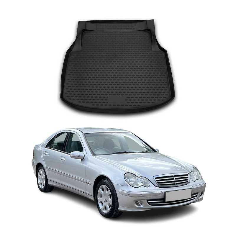 Kofferraummatte Kofferraumwanne für Mercedes C Klasse W203 2001-2007 Gummi TPE