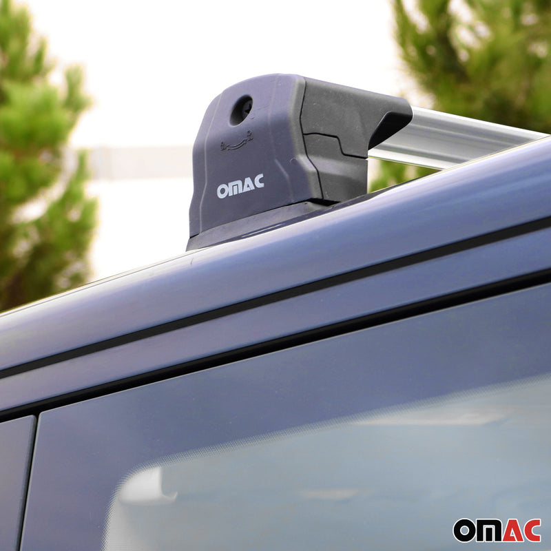 Portapacchi da tetto per Mercedes Citan 2013-2021 in alluminio argento, 3 pezzi