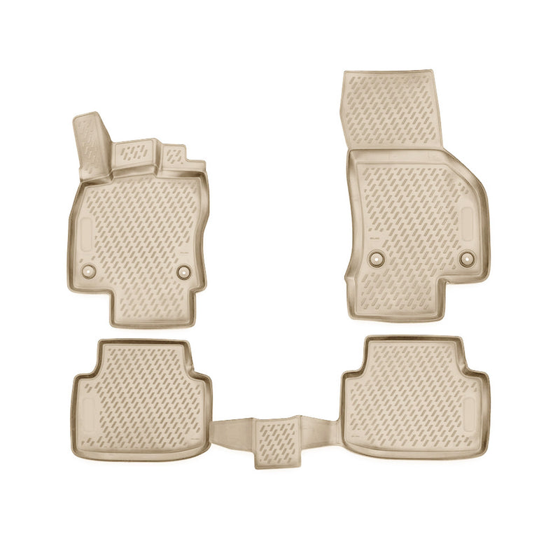 Tappetini VW Passat B8 2014-2021 in TPE beige, 4 pezzi 
