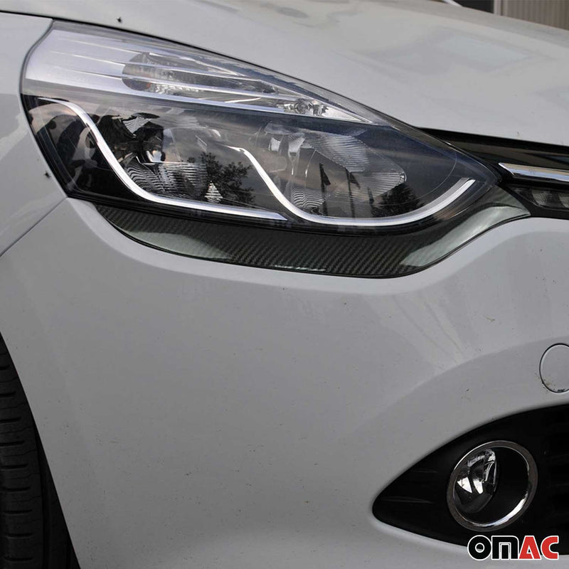 Copri fari anteriori per Renault Clio 2012-2016 in fibra di carbonio 2x 