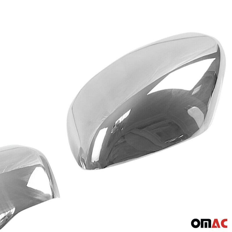 Calotte per specchietti retrovisori per Nissan Navara 2016-2020 in acciaio inox argento, 2 pezzi