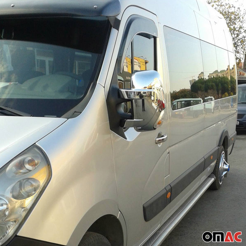 Calotte specchietti retrovisori per Renault Master 2010-2025 cromate ABS argento 
