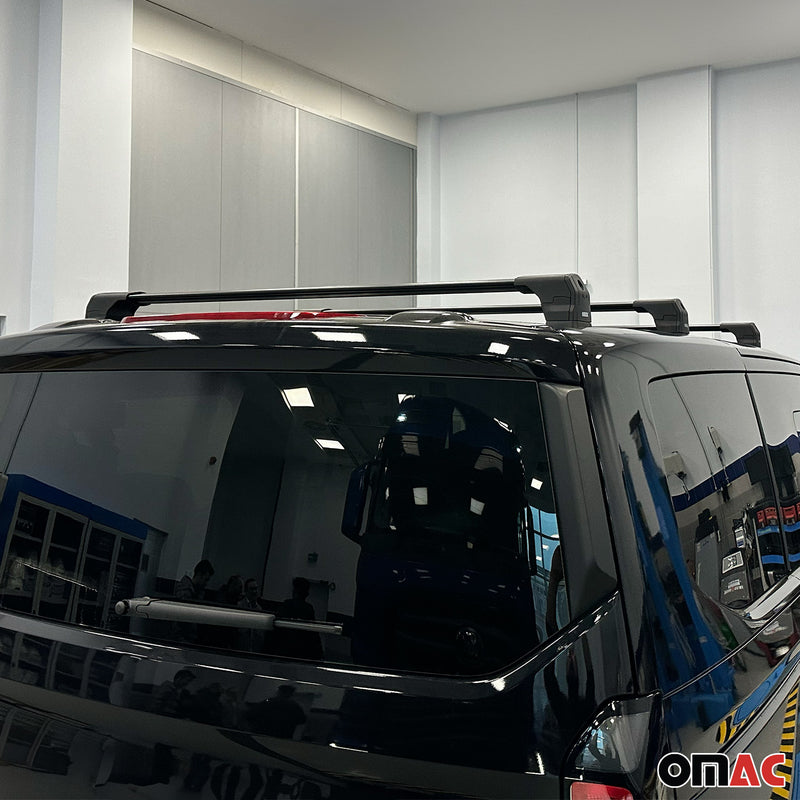 Dachträger Grundträger für Ford Transit Tourneo Custom 2023-2025 Alu Schwarz 3x