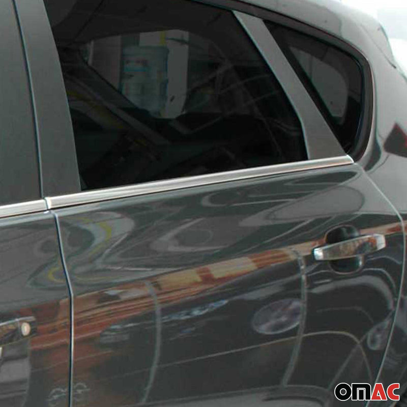 Listelli decorativi per finestrini Opel Astra J 2009-2015 in acciaio inox cromato, 4 pezzi 