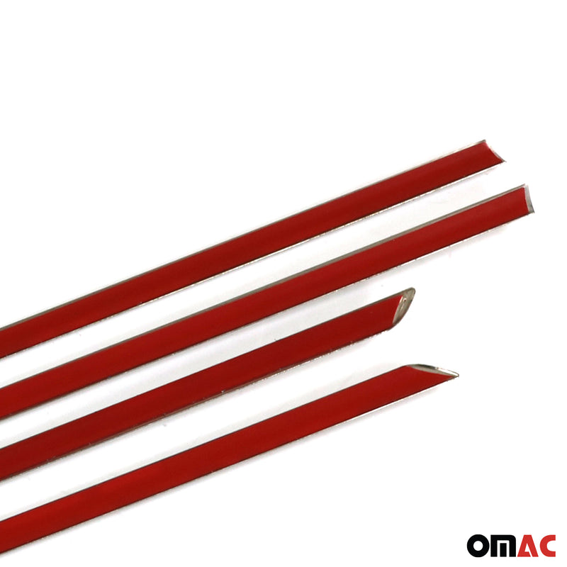 Listelli decorativi per finestrini Opel Corsa D 2006-2015 in acciaio inox cromato, 6 pezzi