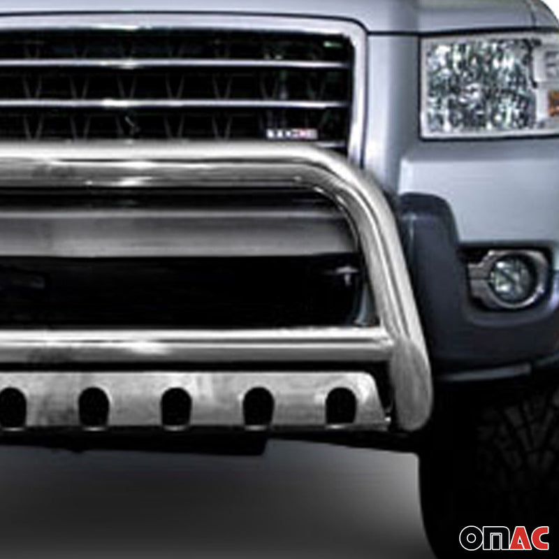 Protezione anteriore per Ford Ranger 2007-2012 con ABE in acciaio inox argento 