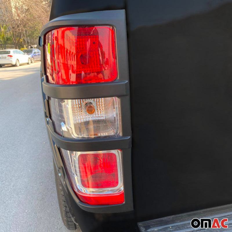 Strisce luci posteriori per Ford Ranger 2011-2024 ABS cromato scuro 2 pezzi