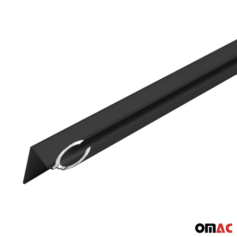Binario parasole per VW T7 Transporter Caravelle dal 2024 L1 Nero Alu