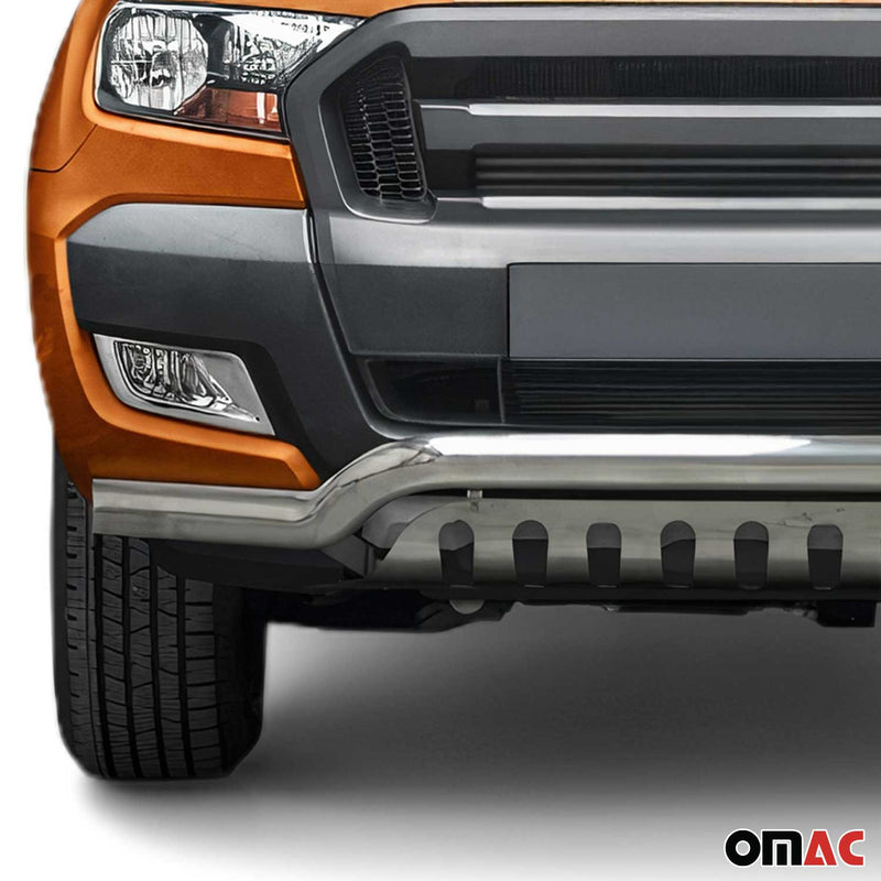 Protezione anteriore per Ford Ranger 2016-2022 acciaio ABE argento