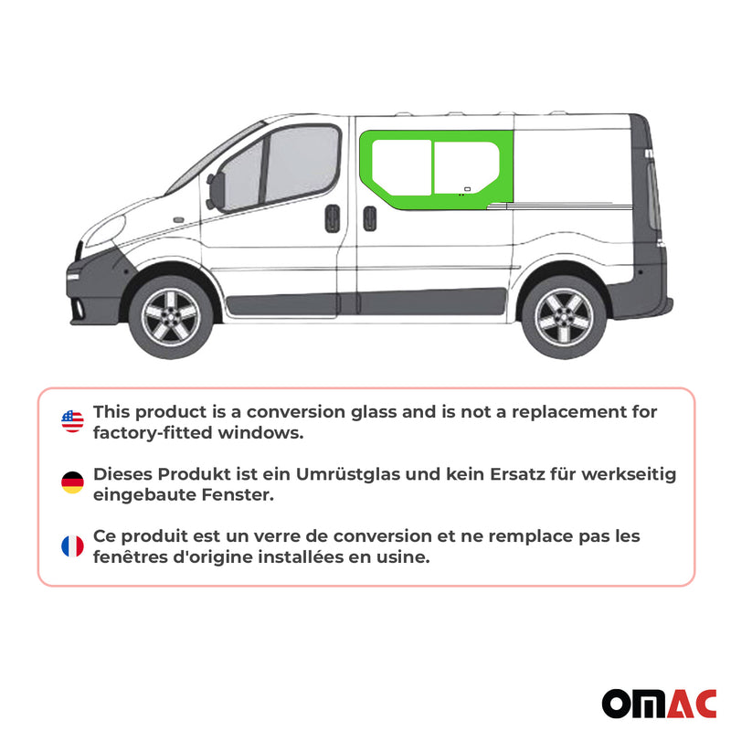 Finestrino laterale scorrevole per auto Renault Trafic 2001-2014 Sinistro L1 L2