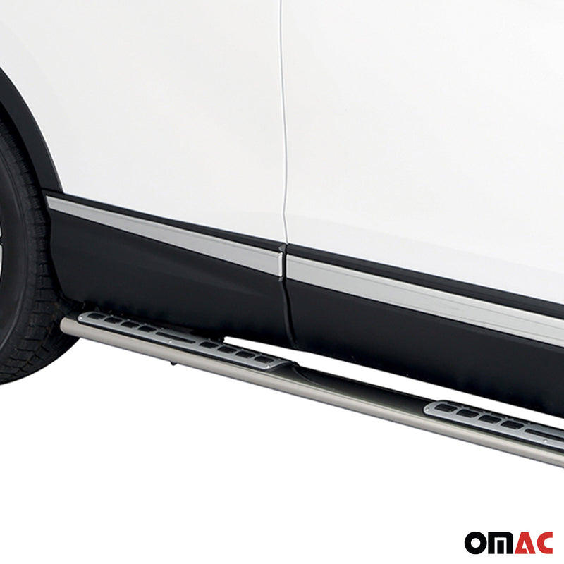 Minigonne laterali in acciaio inossidabile per Honda CR-V Hybrid 2019-2025 Argento