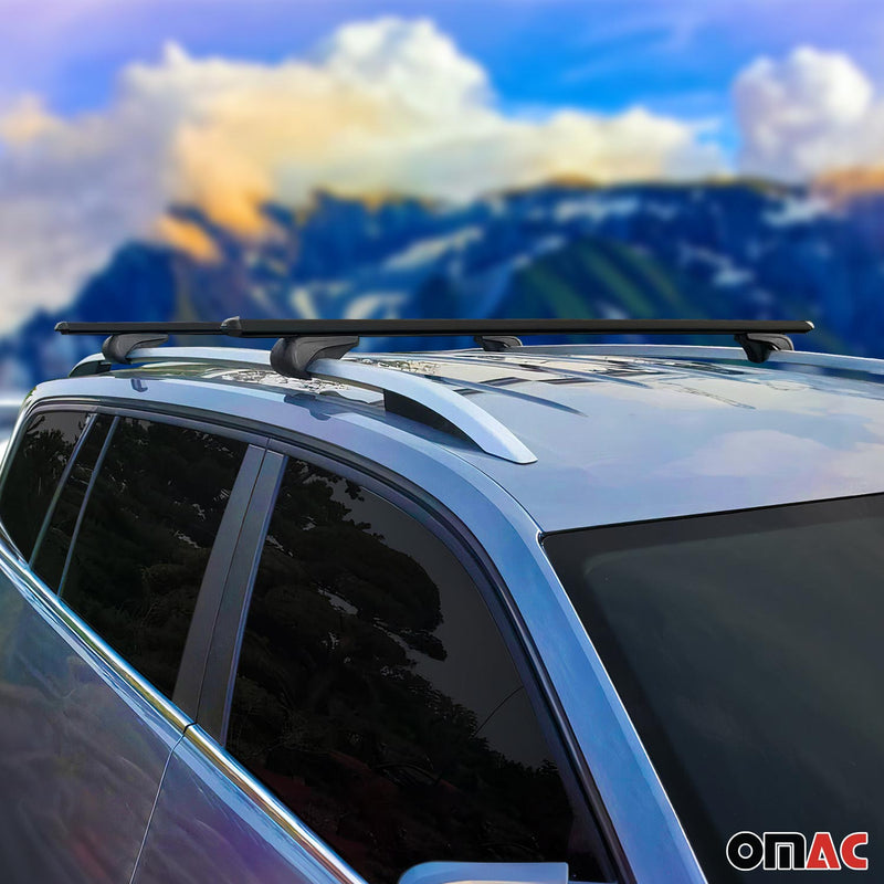 Portapacchi per Jeep Grand Cherokee 2005-2010 portapacchi in alluminio nero 2x