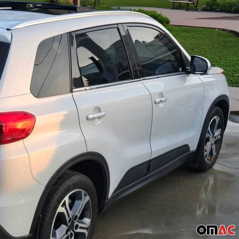 Listelli decorativi per finestrini Suzuki Vitara 2015-2025 in acciaio inox cromato, 4 pezzi