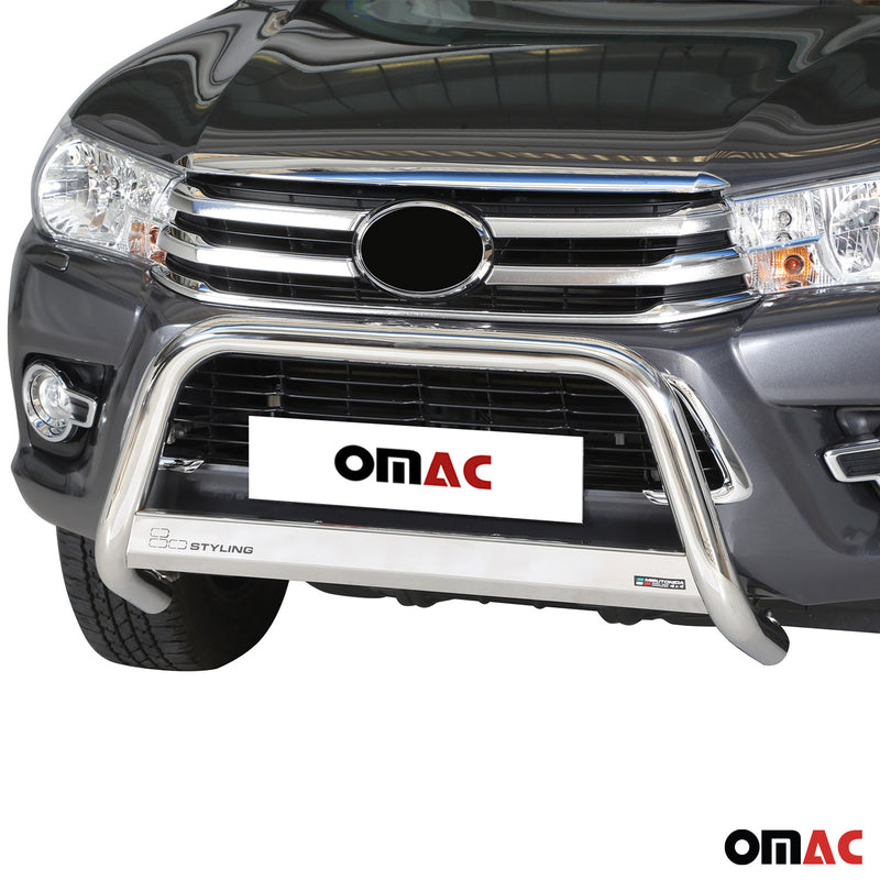 Protezione anteriore per Toyota Hilux 2016-2018 ø63mm acciaio argento 