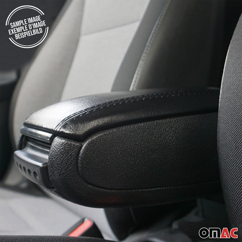 Bracciolo centrale per Opel Corsa 2015-2019 hatchback in similpelle ABS nero