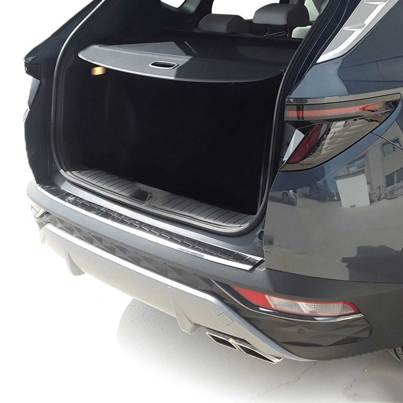 Protezione soglia di carico per Hyundai Tucson 2020-2025 in acciaio inox cromato lucido smussato