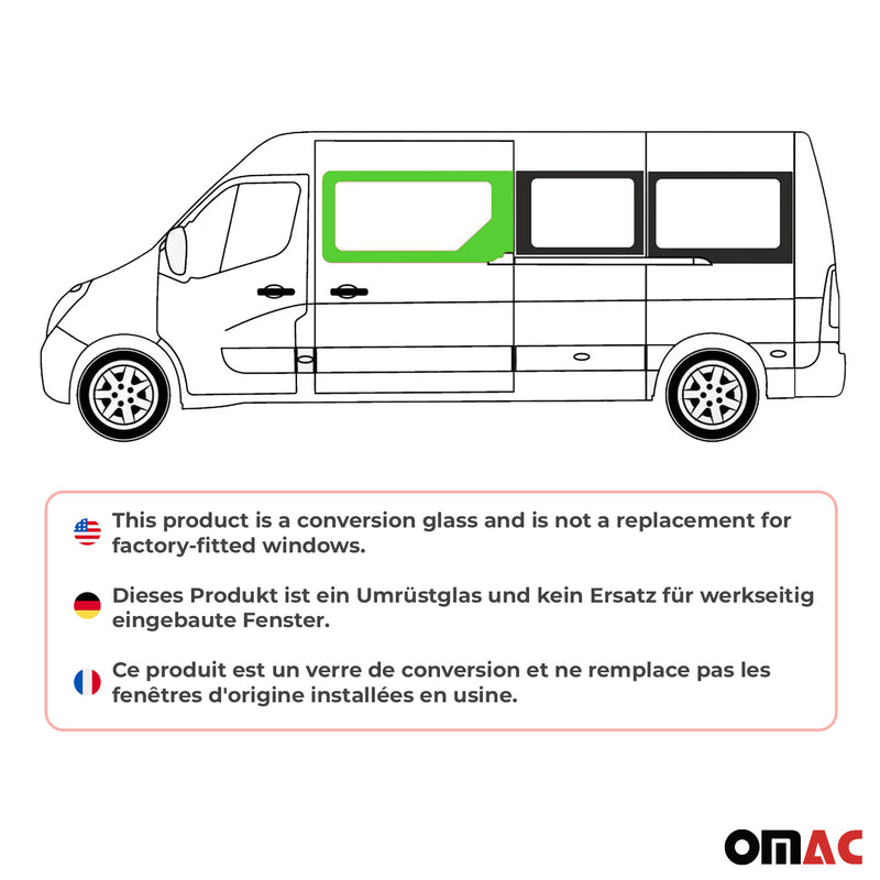 Seitenfenster Auto für Renault Master 2010-2025 Schiebetür Rechts L2 L3 L4 H2