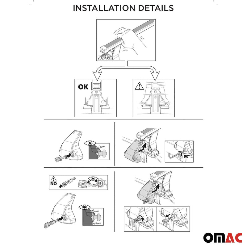 Portapacchi da tetto in acciaio Menabo per Audi A3 8V Sportback 2012-2020 Nero