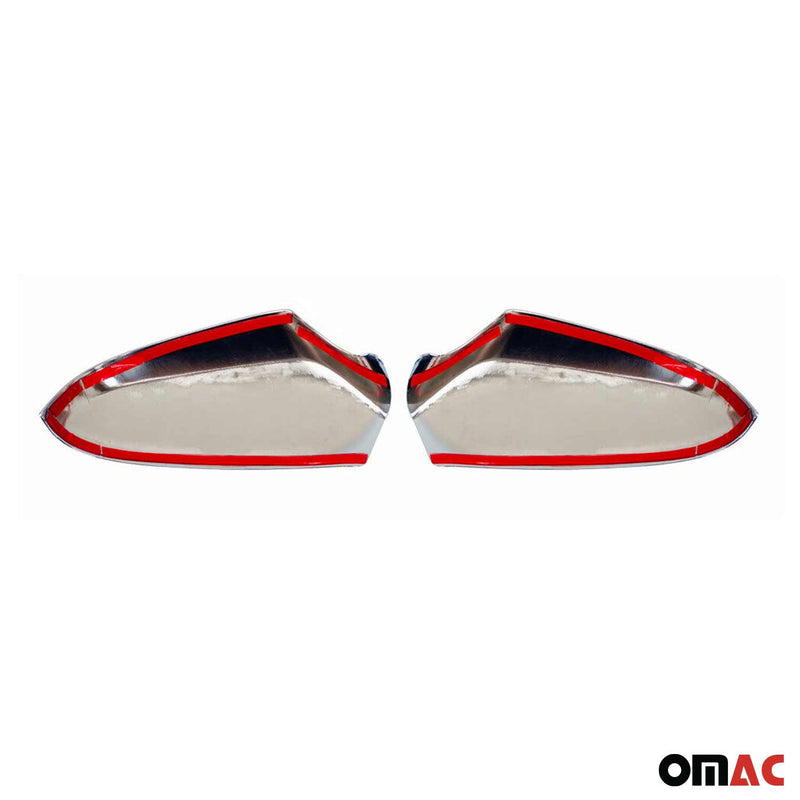 Calotte specchietti retrovisori per Opel Astra H 2004-2009 cromate ABS argento 2 pezzi