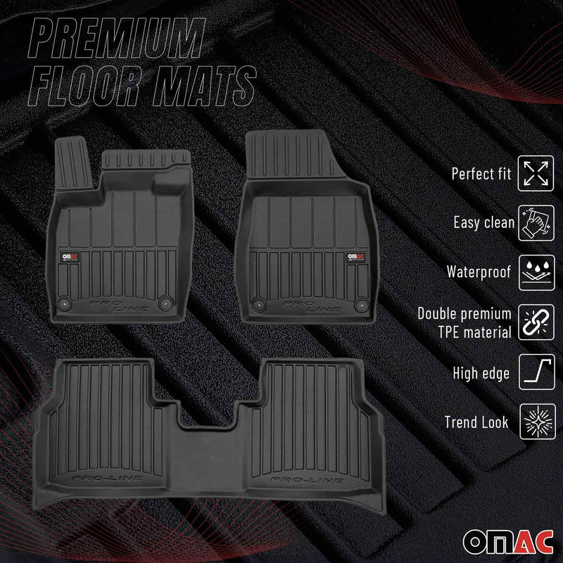 Tappetini Audi Q4 e-Tron 2021-2025 in TPE nero, 4 pezzi