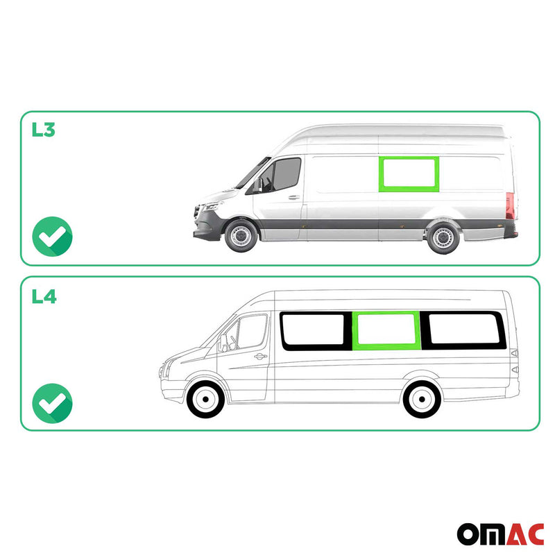 Finestrino laterale per Mercedes Sprinter W906 2006-2018 Finestrino centrale sinistro L3 L4
