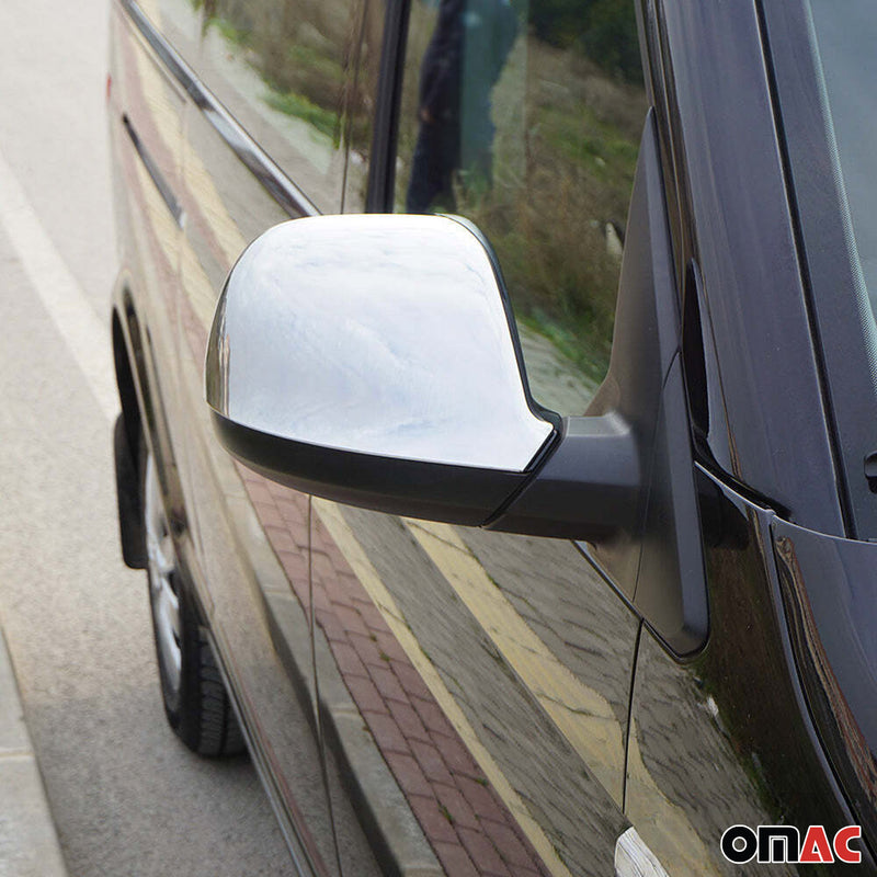 Calotte specchietti retrovisori per VW Amarok 2010-2025 ABS cromato argento 2 pezzi