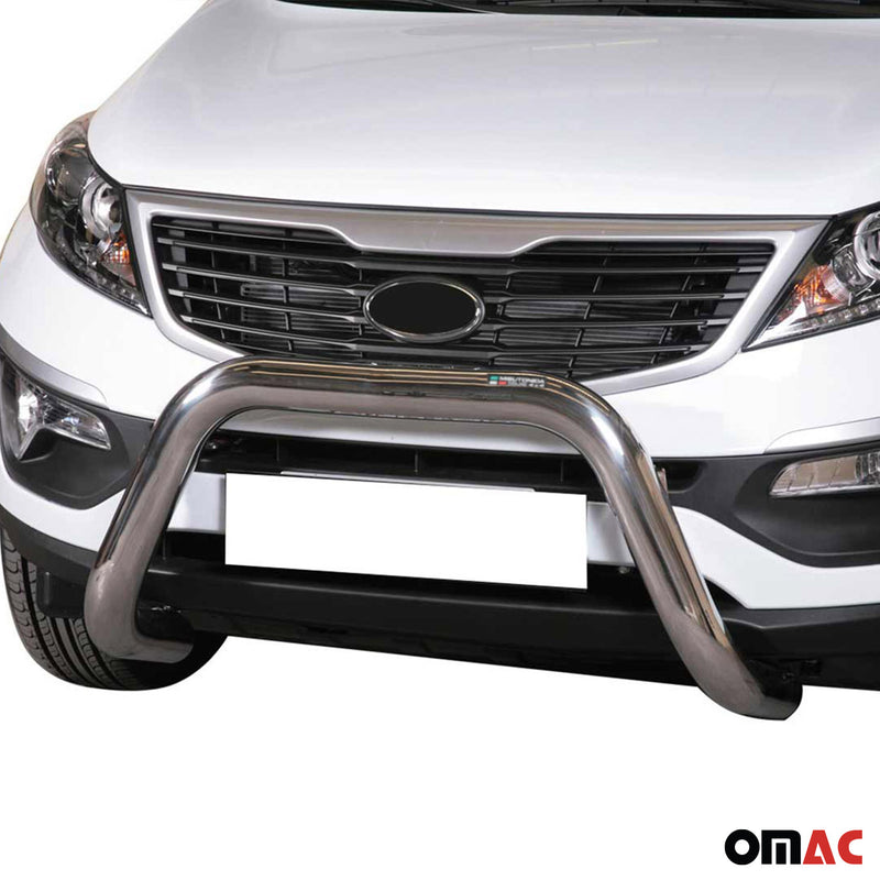 Protezione anteriore per Kia Sportage 2010-2015 ø76mm acciaio argento