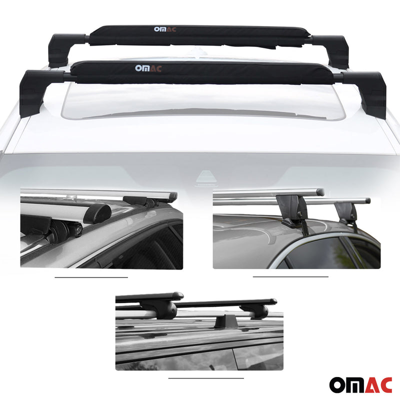 Supporti per portapacchi porta surf porta windsurf portapacchi canoa kayak 70cm 2x SET