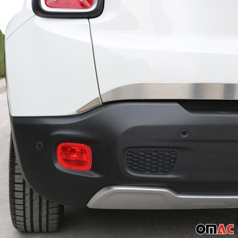 Modanatura posteriore del bagagliaio per Jeep Renegade 2015-2024 cromata spazzolata 3x