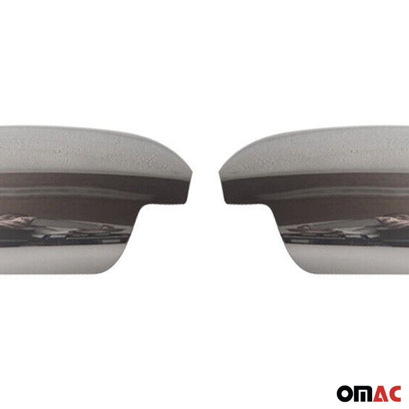 Calotte specchietti retrovisori per Skoda Superb 2001-2008 in acciaio inox argento 2 pezzi 