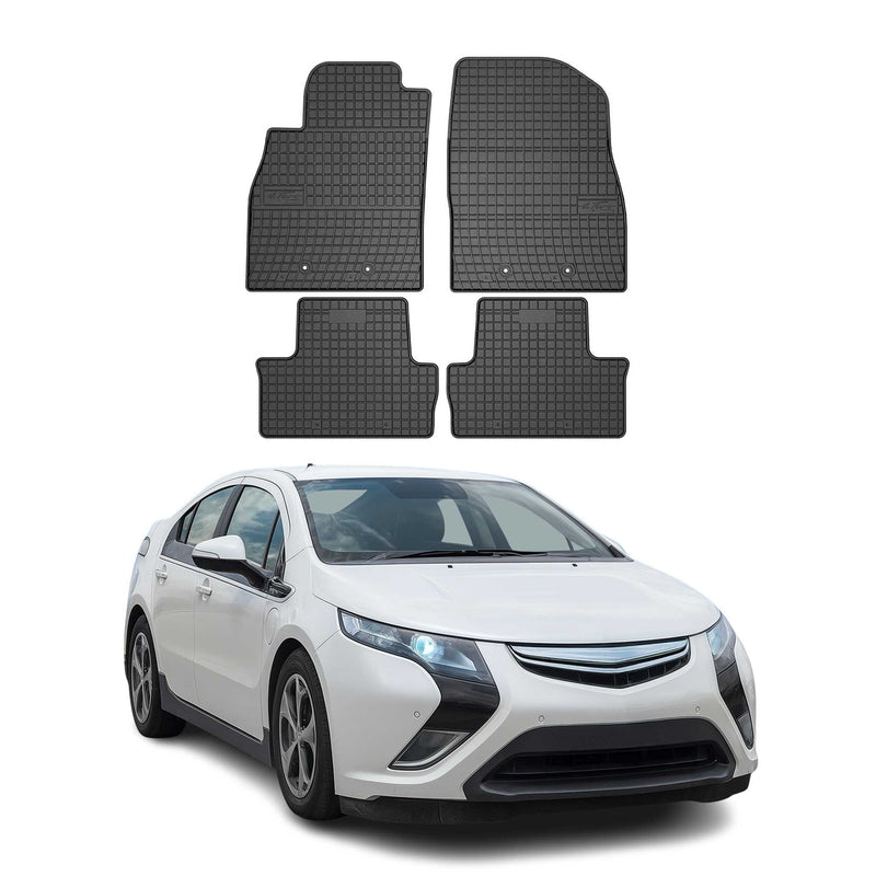 Tappetini in gomma neri per Opel Ampera 2012-2014, 4 pezzi