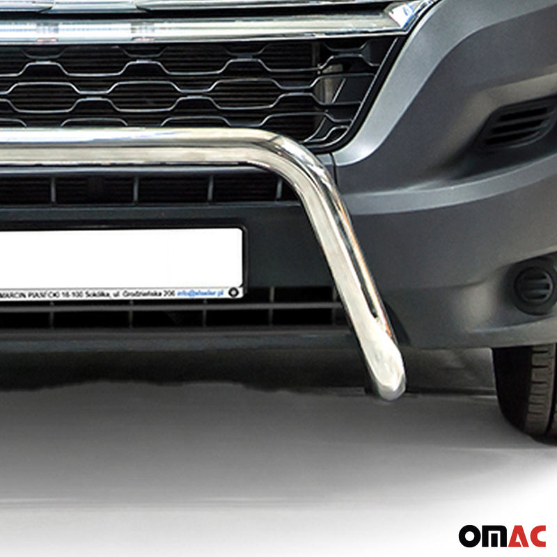 Barra di protezione anteriore per Citroen Jumper 2006-2016 con ABE acciaio argento 