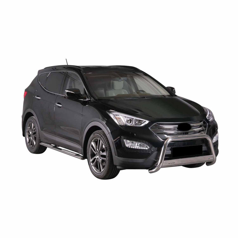 Minigonne laterali in acciaio inossidabile per Hyundai Santa Fe 2012-2015 Argento