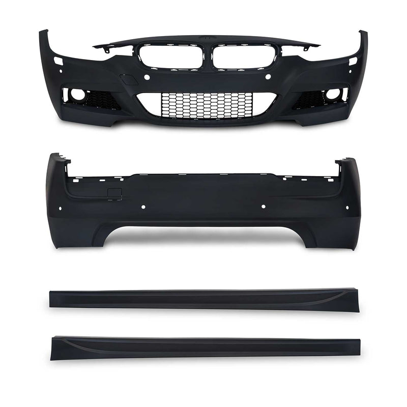 JOM Stoßstangen Kit & Seitenschweller für BMW F30 2011-2015 Schwarz