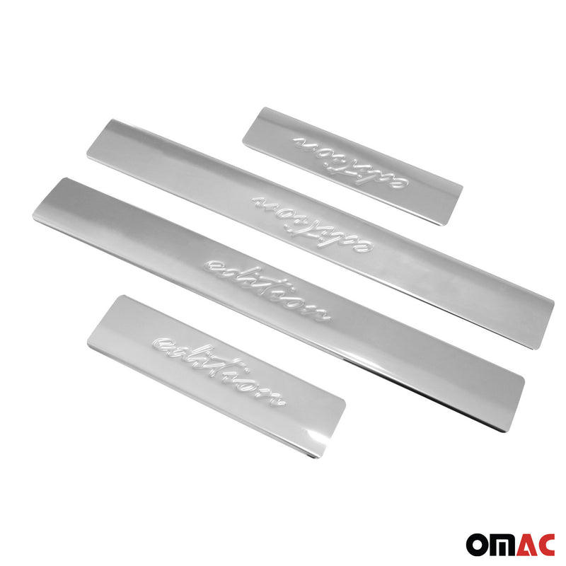 Protezioni battitacco per Nissan Navara 2015-2025 in acciaio inox, 4 pezzi