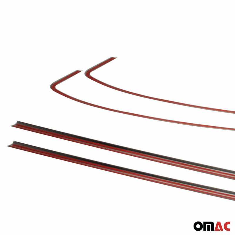 Listelli decorativi per finestrini per Fiat Tipo 2015-2025 Limo Hatchback Cromati 4 pezzi