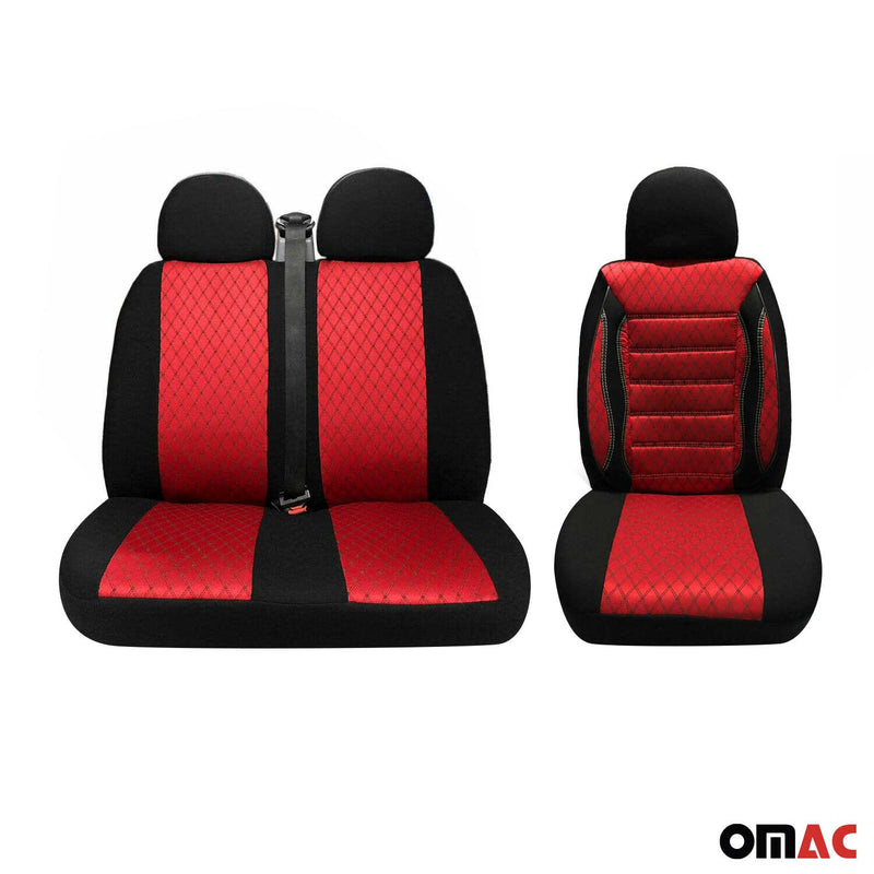 Coprisedili per Mercedes Sprinter 901 902 903 Nero Rosso 2+1 Anteriori